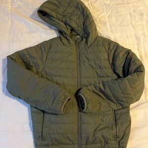 Girlfriend Collective green puffer